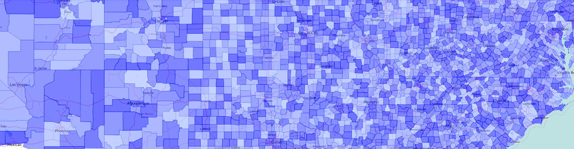 The interactive map